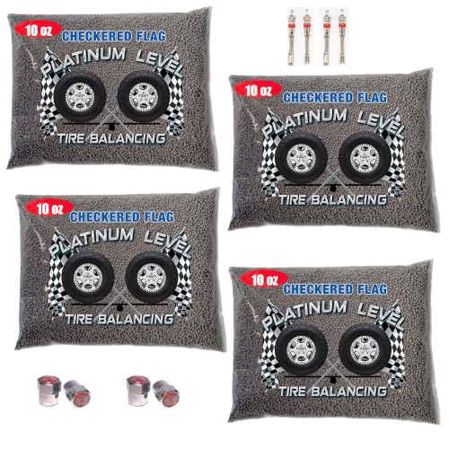 Checkered Flag Ceramic Tire Balancing Beads