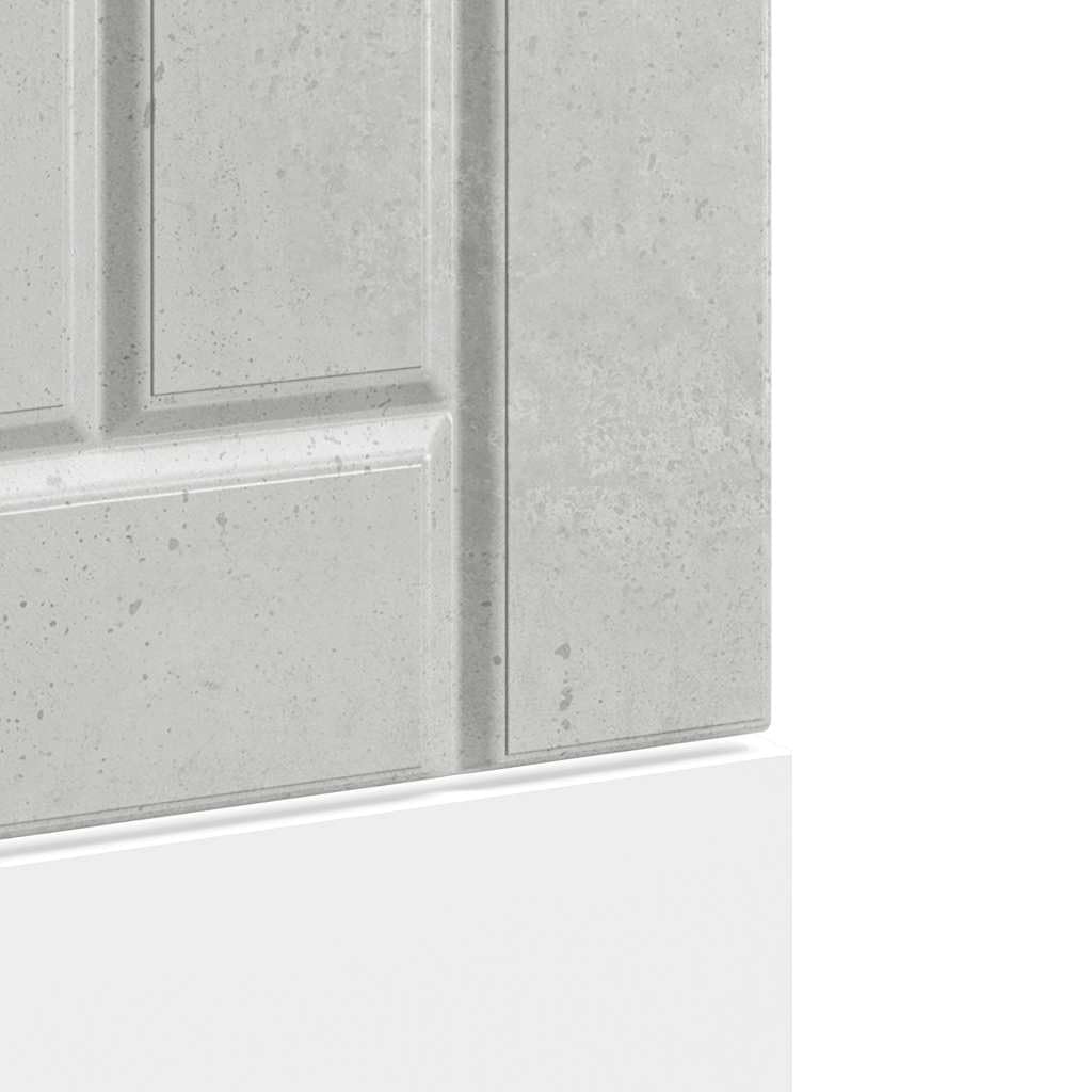 Pannello frontale Lucca per lavastoviglie, 45 x 1,5 x 67 cm, in legno, pannello frontale per lavastoviglie parzialmente integrata, colore grigio cemento, design moderno da cucina