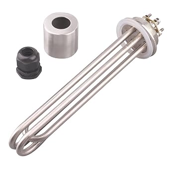 2" Tri Clamp Brewing Heating Element 220V/380V 3kw 4.5kw 6kw 9kw 12KW SUS304 Immersion Water Tubular Heater SatisfiedOnly Heater,3kw L190MM