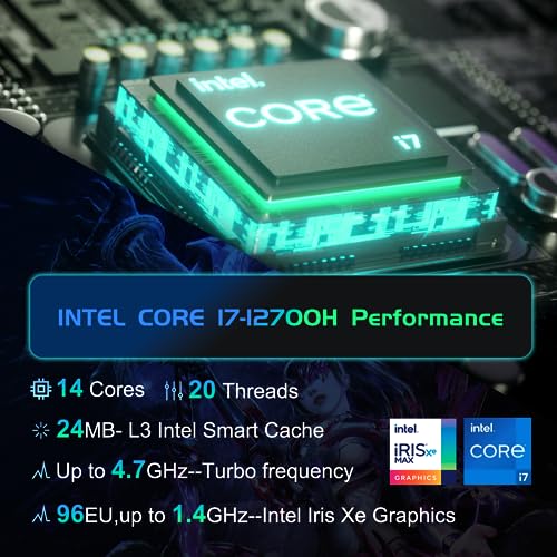 Image of Intel NUC 12 Enthusiast Gaming Mini PC for NUC(NUC12SNKi72 Serpent Canyon) with Core i7-12700H,Up to 4.7GHz, 32GB RAM,1TB PCIe SSD /Arc A770M / Thunderbolt 4 / WiFi6 / Win11 Pro