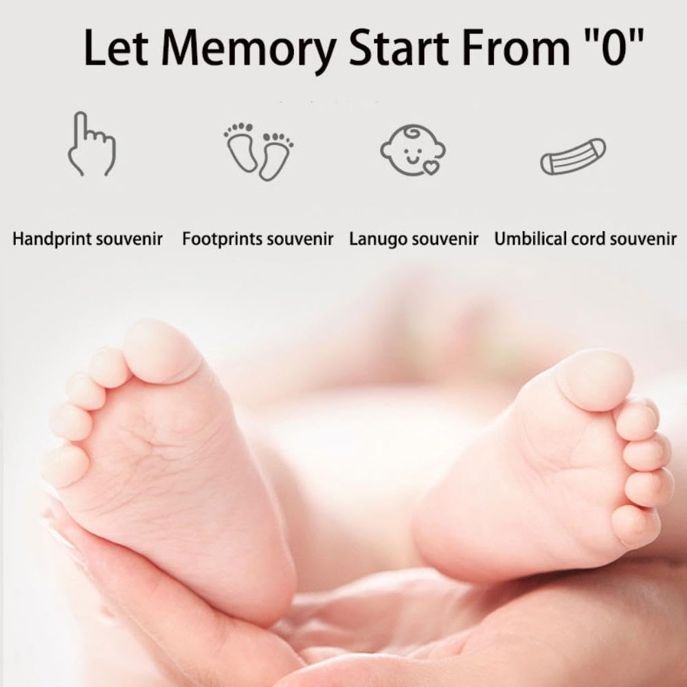VISMIINTREND Baby Clay Handprint and Footprint Casting Kit with Frame and LED Lights | Decorative Accessories | First Birthday Gift | Gifts for New Parents | Space Astronaut (Blue) 1