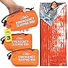 Emergency Sleeping Bag for Survival Gear and Supplies 3-Pack Life Bivy Sack Waterproof Mylar Emergency Blankets for Survival Kit Car Camping Gear Hiking Tac Bivvy Go Bag Supplies Sleep Sacks Shelter