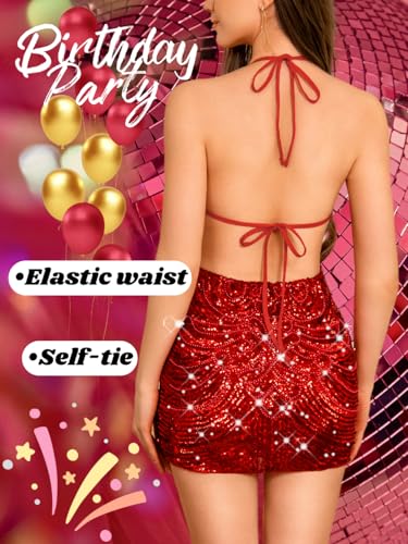 Sequin Dress for Women,Glitter Sparkly Backless Bodycon Mini Dresses,Sexy Concert Outfits Prom Homecoming3