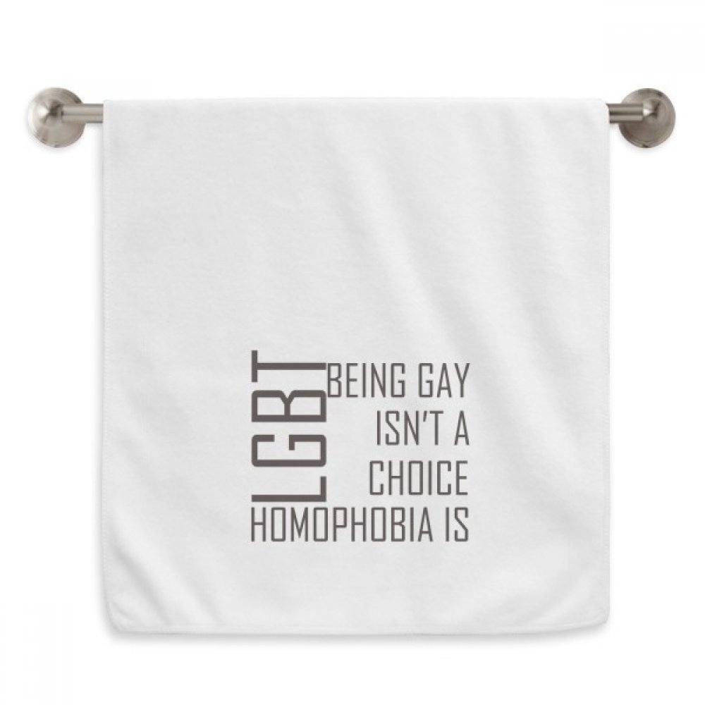 Serviette de toilette arc-en-ciel LGBT essuie-mains blanc