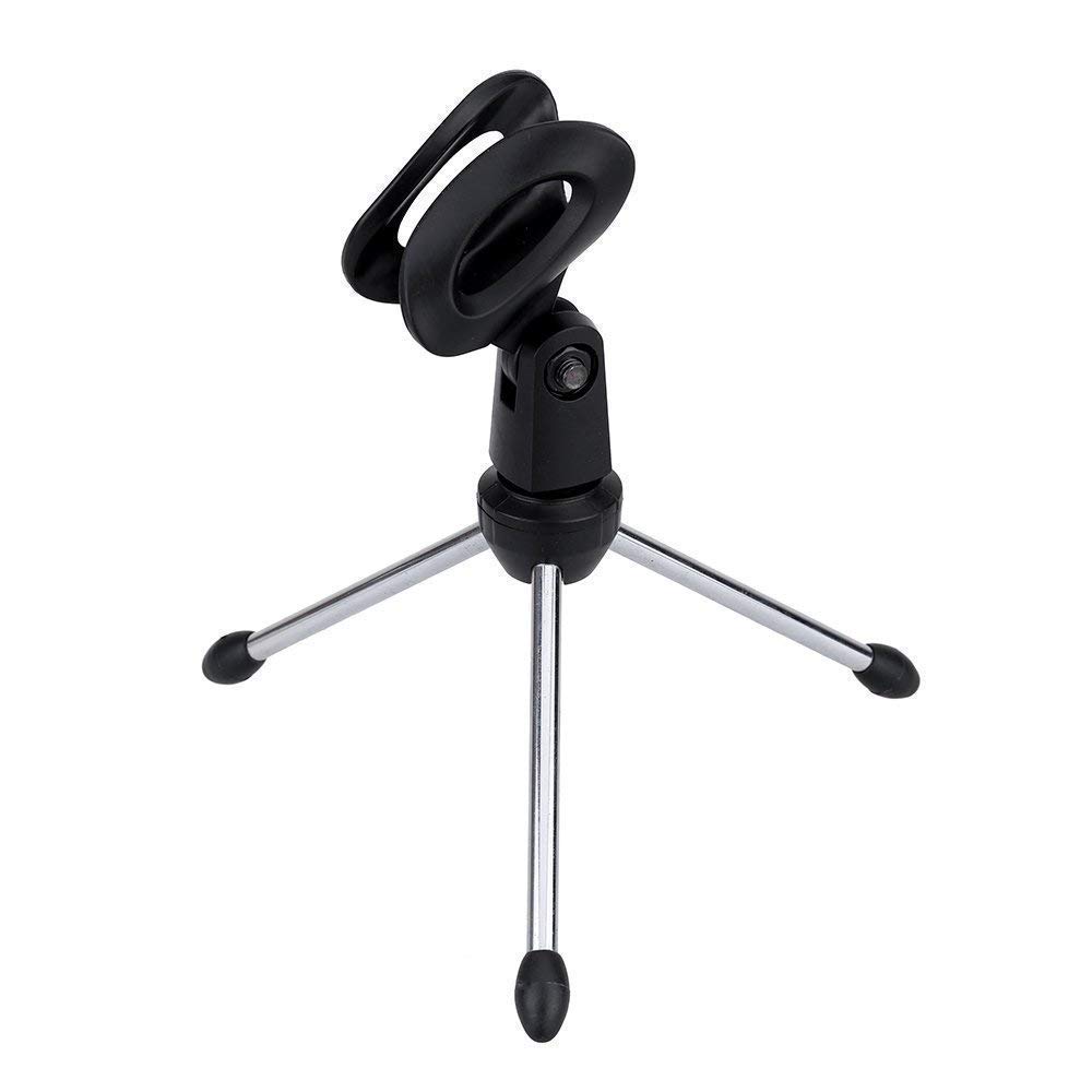 CEUTA® [ Microphone Stand ] Table Desktop Mini Microphone Stand with Alloy Steel Base Mic Clip Holder for Studio Sound Recording, Meeting, Lecture and Podcasts - Black-picture-22