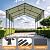Patiowell 10x15 FT Metal Carport, Heavy Duty Carport with Reinforced Frame and Galvanized Steel Roof, Outdoor Car Port Shelter for Car, Truck, Boat and Tractor, Black