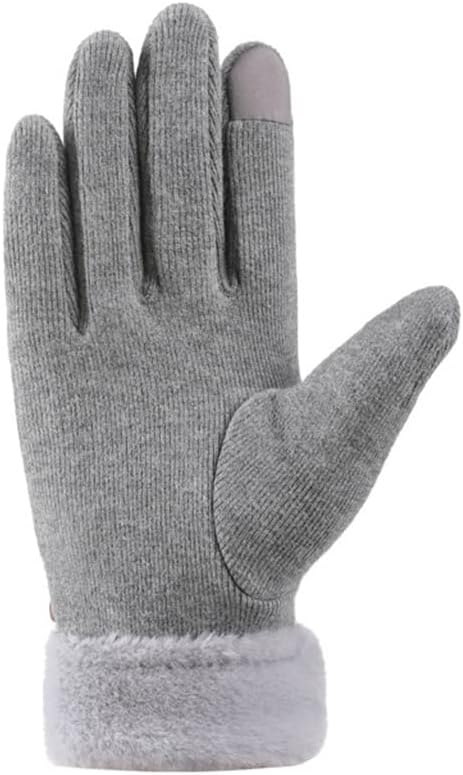 Women Velvet Thicken Touch Screen Plush Wrist Warm Gloves Fashion Elasticity Outdoor Sports Windproof Soft Mittens image 3