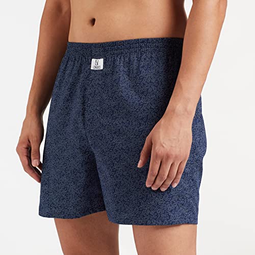 Image of Longies Men Printed Boxers Pack of 3, Off White,Maroon,Blue3269, XL