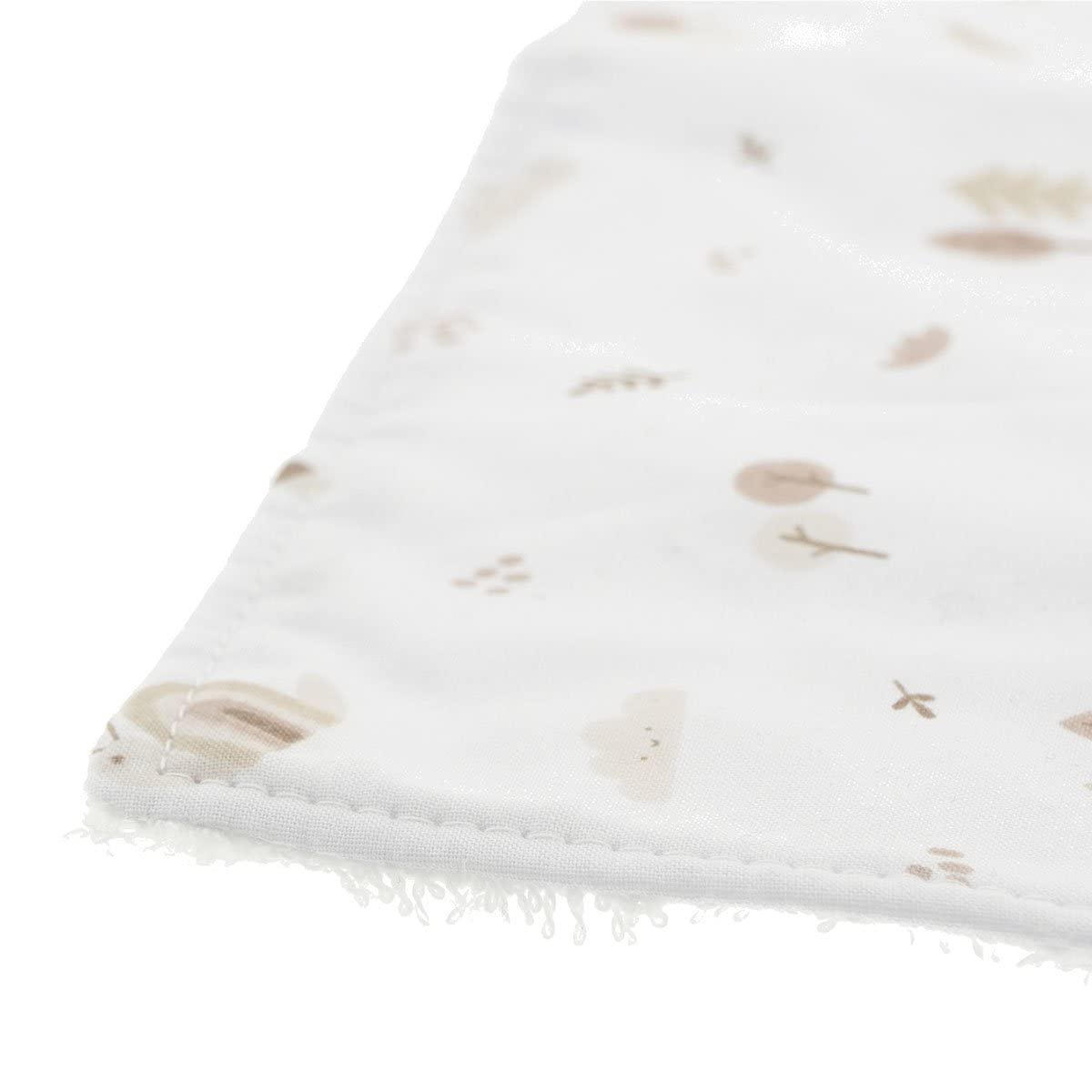 Cambrass-Toalla pequeña para secar las babas del bebé-Gasa para limpiar al bebé-seca babas Greery Beige 29.5x15.5x1 cm