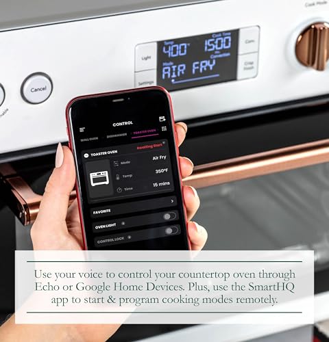 Café Couture Oven with 14 essential cooking modes, including Air Fry, CrispFinish, Bake, Broil, Roast, Toast, Pizza, WiFi & Smart Connected, Voice Control, Countertop Small Appliances, Matte White by Café - Image 5
