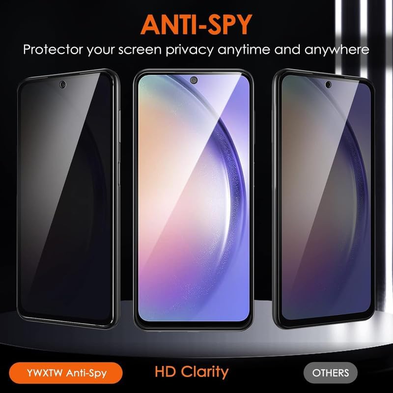 Image of For Xiaomi 14 5G Privacy Screen Protector Tempered Glass [24 Anti-Spy] [Zero Bubble] [Auto Dust-Remove] [Support Fingerprint Unlock] Anti Spy HD 9H - 1 Pack