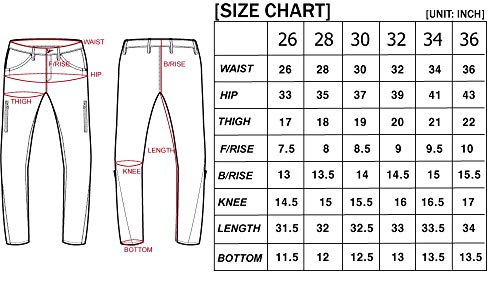 MAXLER JEAN Biker Jeans for women - Slim Straight Fit Motorcycle Riding Pants, 605 Blue (Size 28) - Thumbnail 7