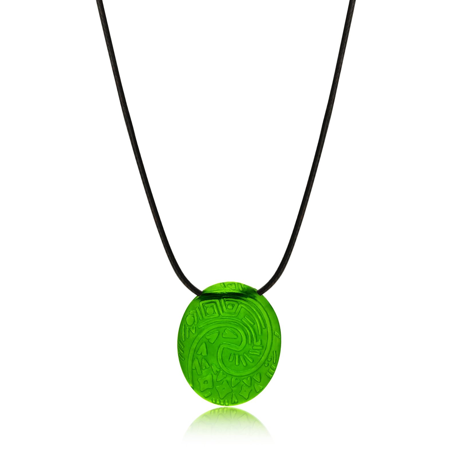 huiphong Moana Necklace Green stone Pendant Necklace Cosplay Halloween Accessories