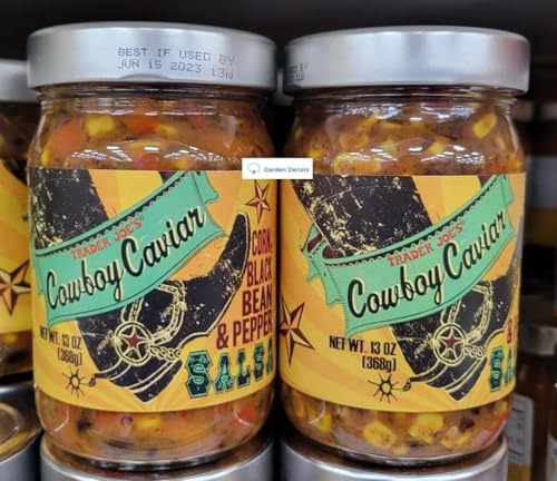 Trader J Cowboy Caviar Corn Black Bean & Pepper Salsa 13oz 368g (Two Bottles)
