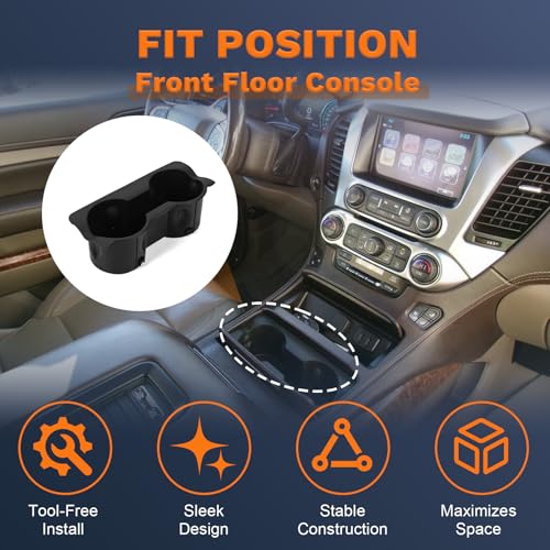 Portavasos para piso compatible con Chevy Suburban y GMC Yukon XL 2015-2020 miniatura 5