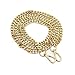 LONG TAO 55" DIY Iron Flat Chain Strap Handbag Chains Accessories Purse Straps Shoulder Cross Body Replacement Straps, with 2pcs Metal Buckles (Gold)