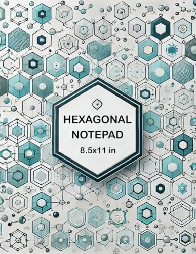 Hexagonal Notepad: 101 Pages | 1/2'' hexagons | 8.5x11 in
