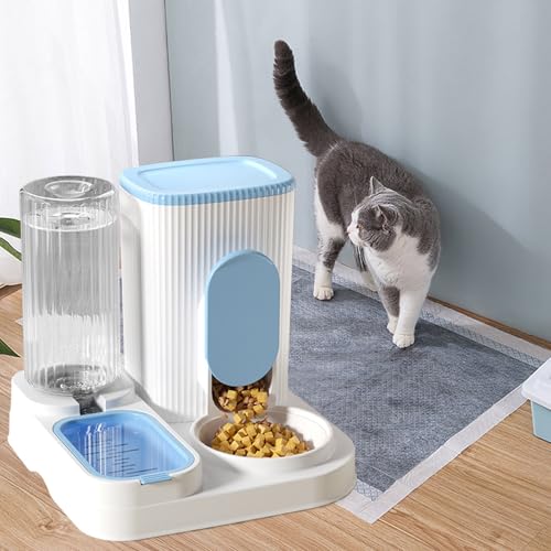 Station d'alimentation 2 en 1 contre le gaspillage de nourriture et l'eau souillée des animaux - 4