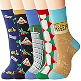 Jeasona 5 Pairs Italian Gifts for Women Socks Italian Travel Gifts for Christmas