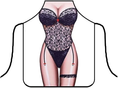 Apron Creative Personality Couple Funny Aprons Party Annual Meeting Apron Restaurant Apron Baking Party Apron for Men Woman B1,Height 73 Width 55