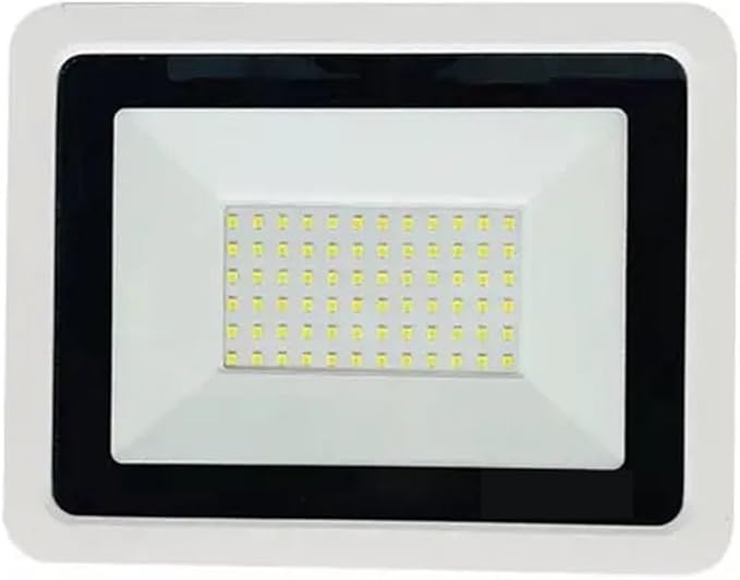 MINING Schijnwerpers Buiten, Witte Shell Spotlight Ultradunne Led-schijnwerper Spotlight Outdoor IP65 Path Garden Street Gate Wandlamp Flood Lighting(100W)