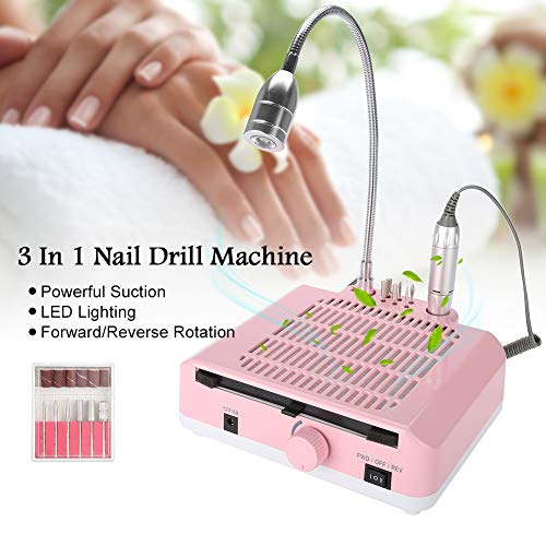 Maniküre-Maschine, Staubsauger, LED-Licht, Tischlampe, leistungsstark, Staubsauger, Maniküre, Reinigungswerkzeug, Bohrer… – Bild 3