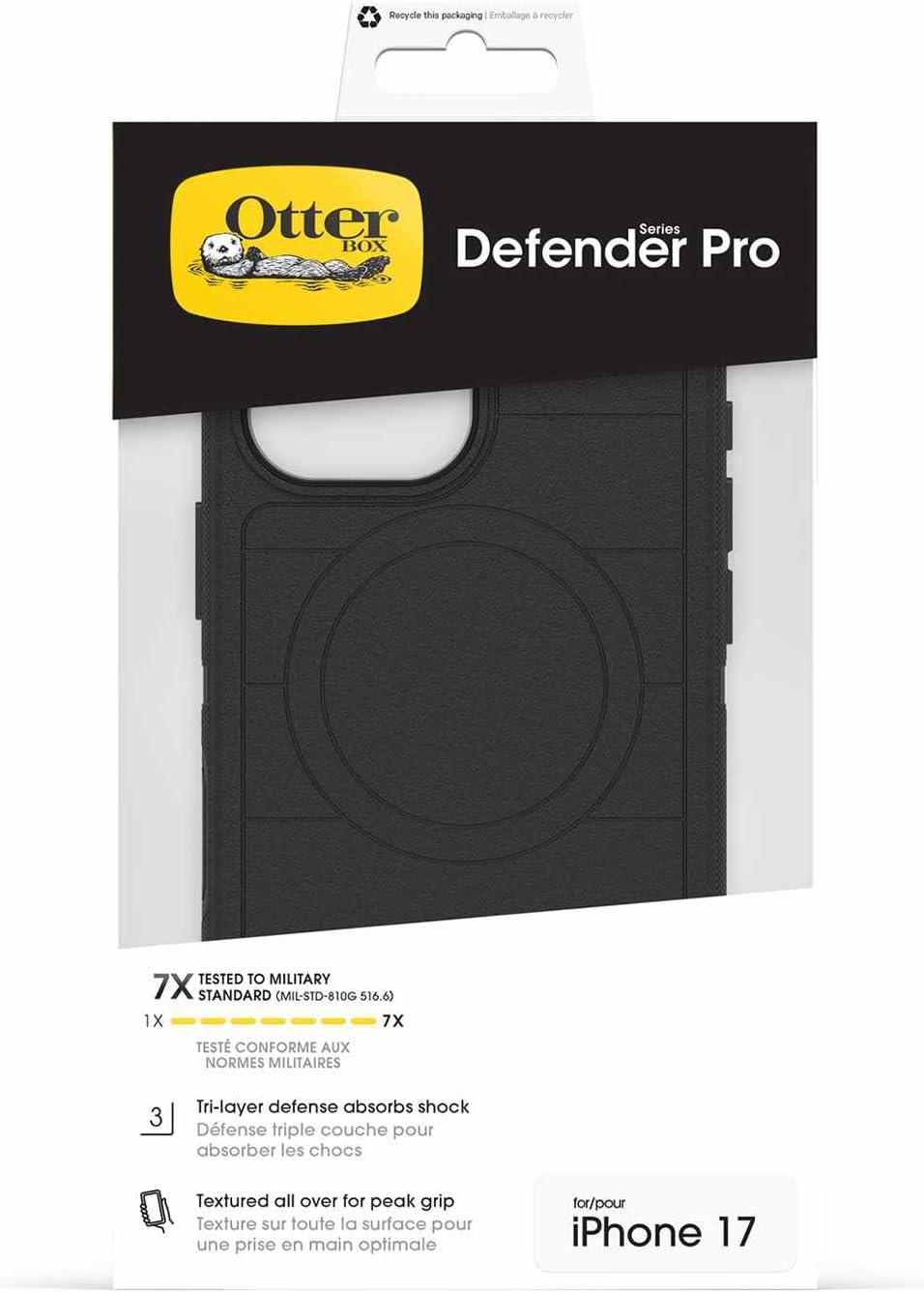 OtterBox Defender Series Pro Case for iPhone 17 in Black