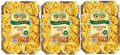 3 Confezioni di La Pasta di Camerino FETTUCCINE all'uovo 500 Gr.