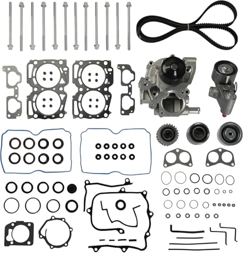 Engine Rebuild Kit Cylinder Head Gasket Set Head Bolt and Water Pump Fit for Subaru Forester Impreza 2.5L 16V 2006-2011 OE# EJ251 EJ253 HS26415PT-1 ES72212 TCKWP304A TKF006 TB304LK4