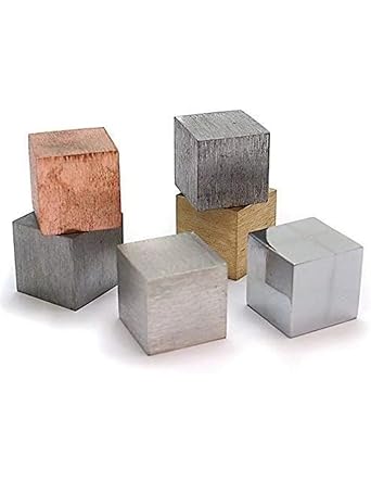 Tejas SET OF 6 Density Cubes 10mm (Brass,Lead,Iron,Copper,Aluminium,zinc)