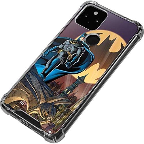 Skinit Clear Phone Case Compatible with Google Pixel 4a 5G - Officially Licensed DC Comics Batman in The Sky Design