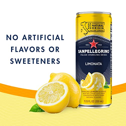 Sanpellegrino Italian Sparkling Drink Limonata, Sparkling Lemon Beverage, 24 Pack Of 11.15 Fl Oz Cans #TOP4