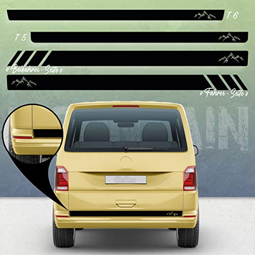 Bandes latérales adhésives VW T4 T5 T6 pour masquer les rayures de bas de caisse