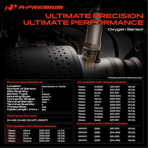 Sensor de Oxígeno A-Premium Compatible Nissan Altima 2007-2013 miniatura 2