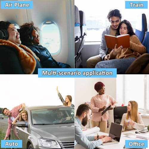 PENGARO Flugzeugfußstütze, Fuß Hängematte Büro Fußstütze mit 2 Haken, Höhenverstellbar Flugzeug Fußhocker Breite Fußstütze Hängematte für Lange Flüge Bequem Reise Schreibtisch Gaming, Schwarz