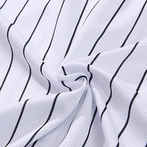 Mowbeat Boy's Baseball Button Down Jersey Kid's Short Sleeve Girls Hip Hop T Shirts Children's Sport Jersey Shirt Black #TOP5