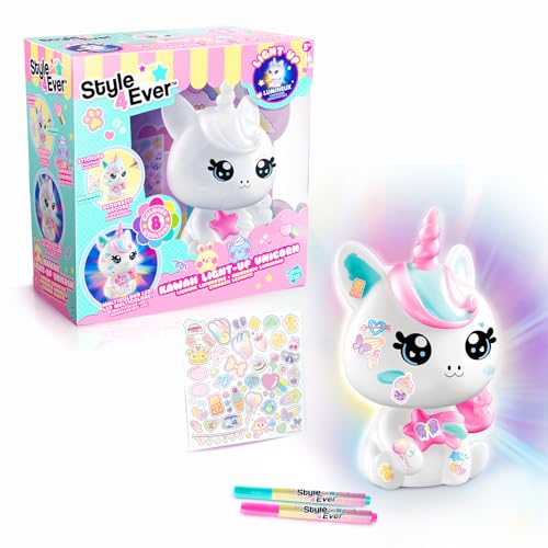 Canal Toys - Style 4 Ever - Licorne Y2K DIY Lumineuse À Décorer - Édition Collector Pour Enfants - Loisirs Créatifs Avec Stickers Et Feutres Pour Customiser Sa Licorne Multicolore - OFG 293