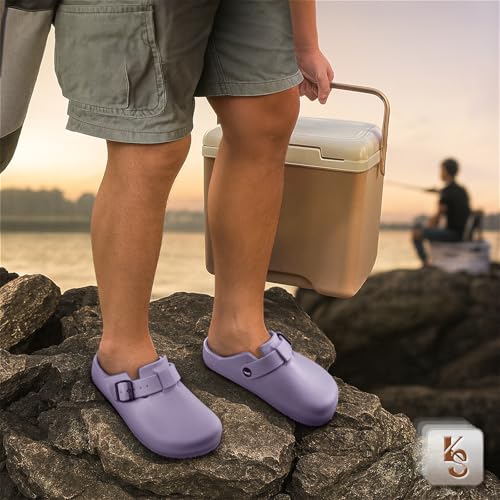 Image of KEMISANT Women Clogs,Comfortable Mules Sandals Slippers Nurse Garden Shoes Unisex for Men Cushioned Support