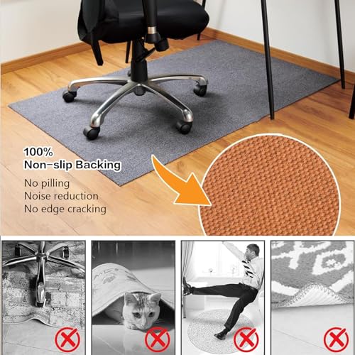 Tapete de cadeira de mesa deslizante fácil, suporte antiderrapante, fácil de limpar, tapete de compu