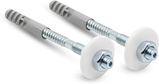DOJA Barcelona | Tornillos de Fijacion para Lavabo | M8x100 | Pack 2 | Fijacion Lavabo | Tornillos Sujetar Lavabo | Tacos Sujeción Lavabo, Fijacion Inodoro, Sujecion Cisterna Baño, Recambios, Vater