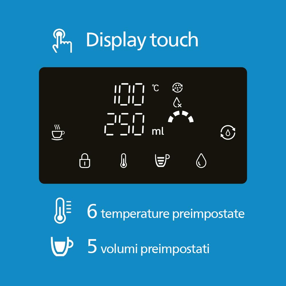 Philips 3100 Series Erogatore di Acqua Calda con Filtrazione Taste+, Acqua Calda Filtrata in Pochi Secondi, Riduce Cloro e Calcare, Nessuna Installazione Necessaria