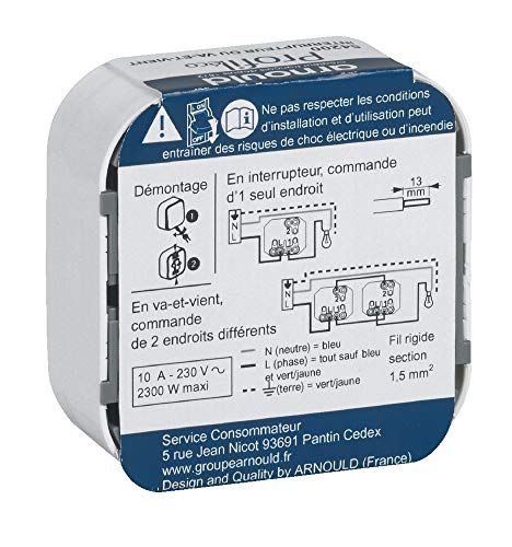 LEGRAND, Aufputz Wipptaster (6A) zur Montage auf der Wand, 782405