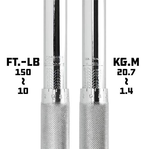 Powerbuilt Micrometer Torque Wrench, 1/2-Inch Drive, Reversible Ratchet Clicks, Lockable, 30 To 150 Foot Pound Range - 644999 #TOP1