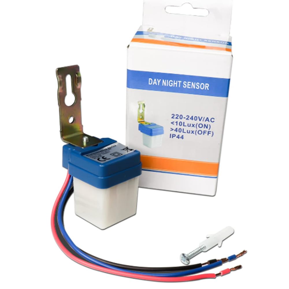 Day/Night Auto On/Off Photocell Sensor Light Switch – 6A, Blue, Pole Mount, Energy-Saving Outdoor Lighting Control-image-17
