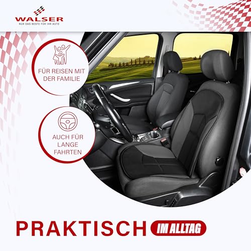 Walser Auto-Sitzaufleger Novara, Auto-Sitzauflage, Sitzschoner-PKW universal, Autositzschoner, Auto-Schutzunterlage, Sitzschoner-LKW schwarz/grau