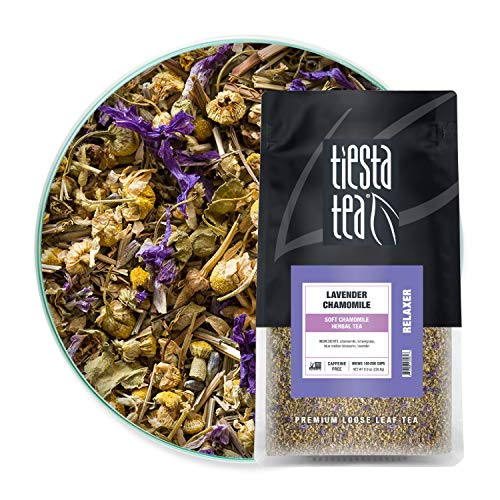 Tiesta Tea - Lavender Chamomile, Loose Leaf Soft Chamomile Herbal Tea, Non-Caffeinated, Hot & Iced Tea, 8 oz Bulk Bag - 200 Cups, Natural, Stress Relief & Health Support, Herbal Tea Loose Leaf