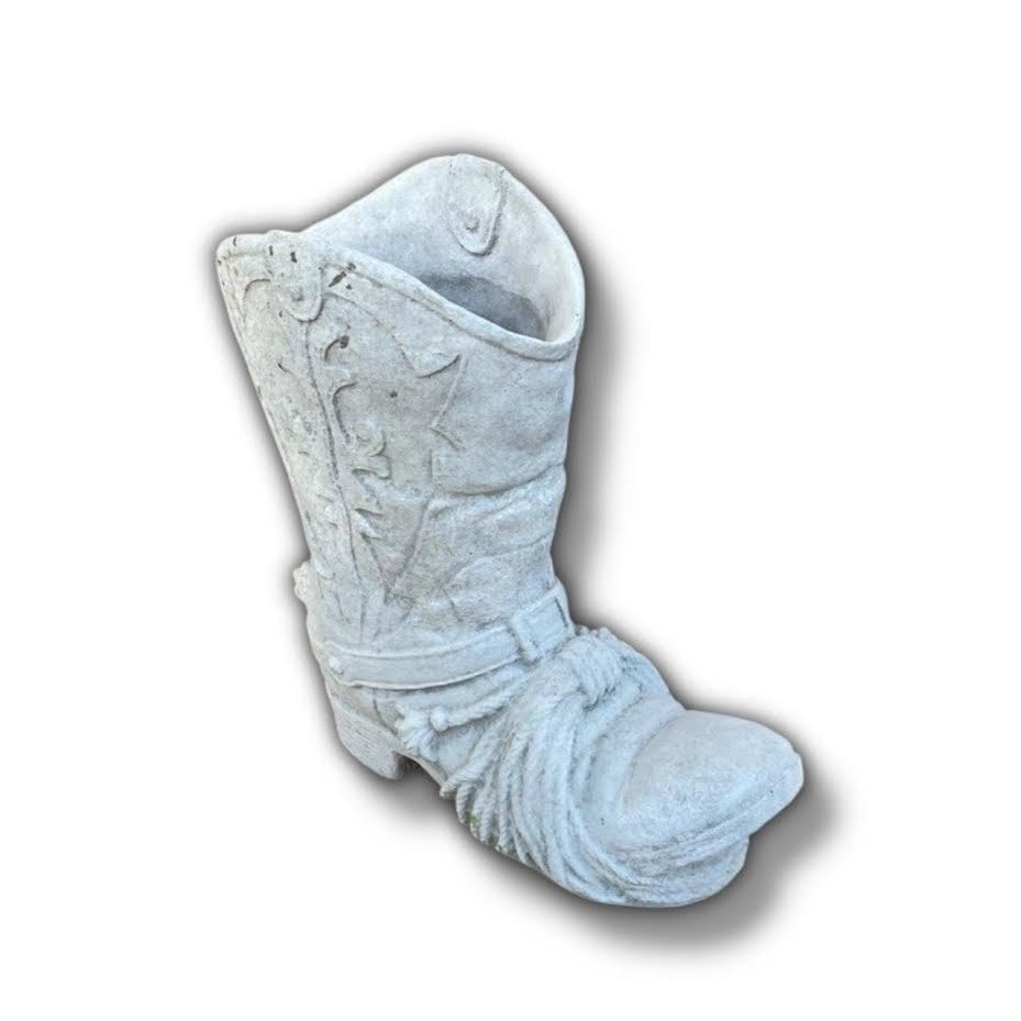 Concrete Cowboy Boot Outdoor Planter Garden Decoration Boot Flower Pot Stone Plant Pot Cowboy...