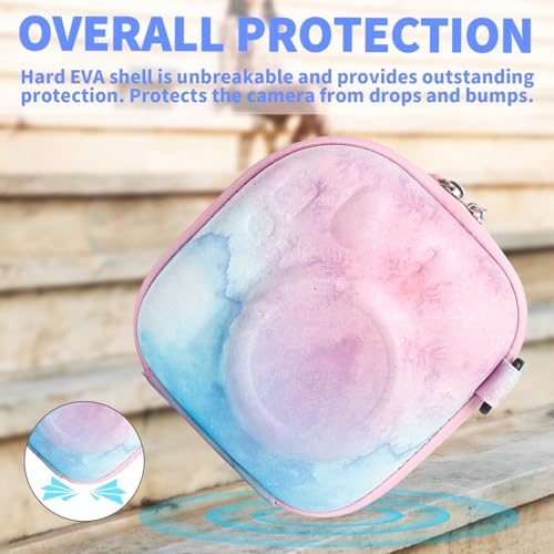 Bolsa protectora rígida para cámara con correa - Azul degradado miniatura 3