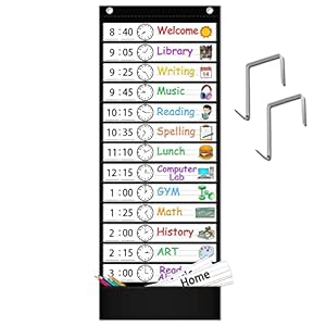 AKAYOK Daily Schedule Pocket Chart,...