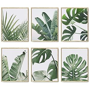 Green Botanical Wall Art Print Set of 6 ...